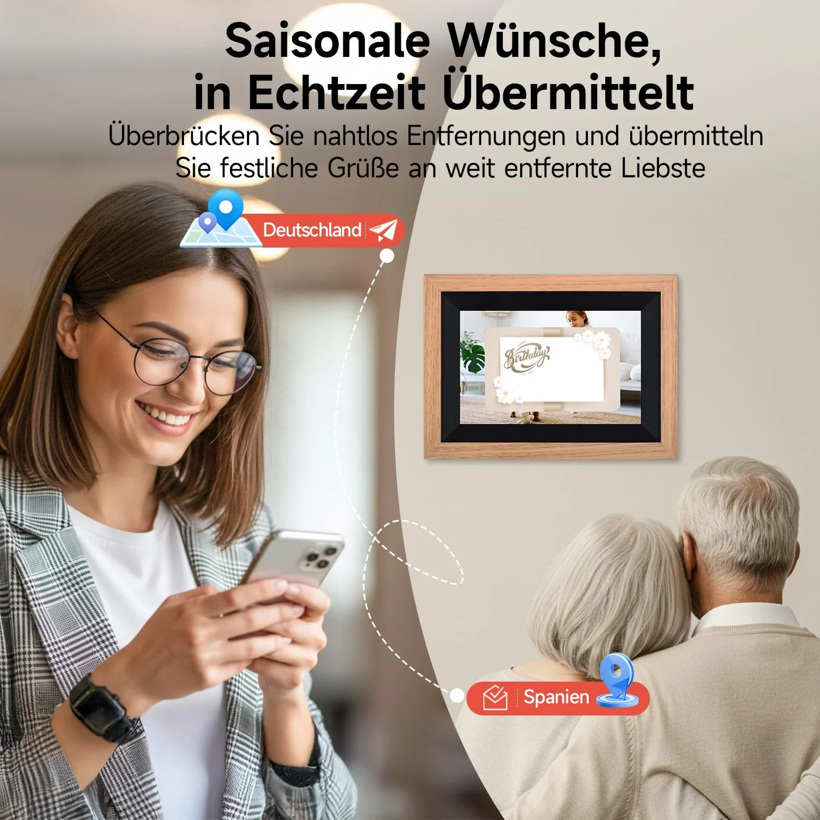 Цифровая фоторамка Rollei Smart Frame WiFi 105 10.1 Inch 32 GB 1920 x 1200 IPS Wood Brown, фото №5
