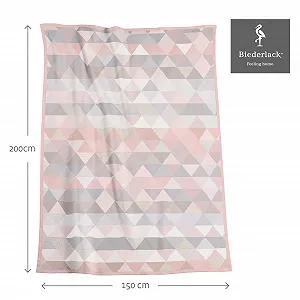 Одеяло Biederlack Мягкая хлопковая смесь Diamond Pastel Розовый 150 x 200 см synthetic.ua - Фото 1