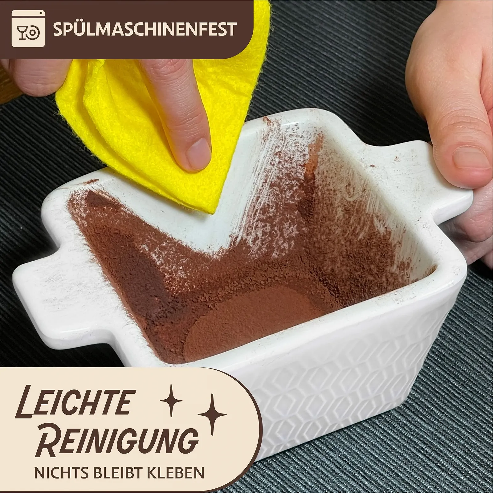 Формы для суфле Praknu набор из 4 шт керамические розовые 280 мл квадратные, фото №6