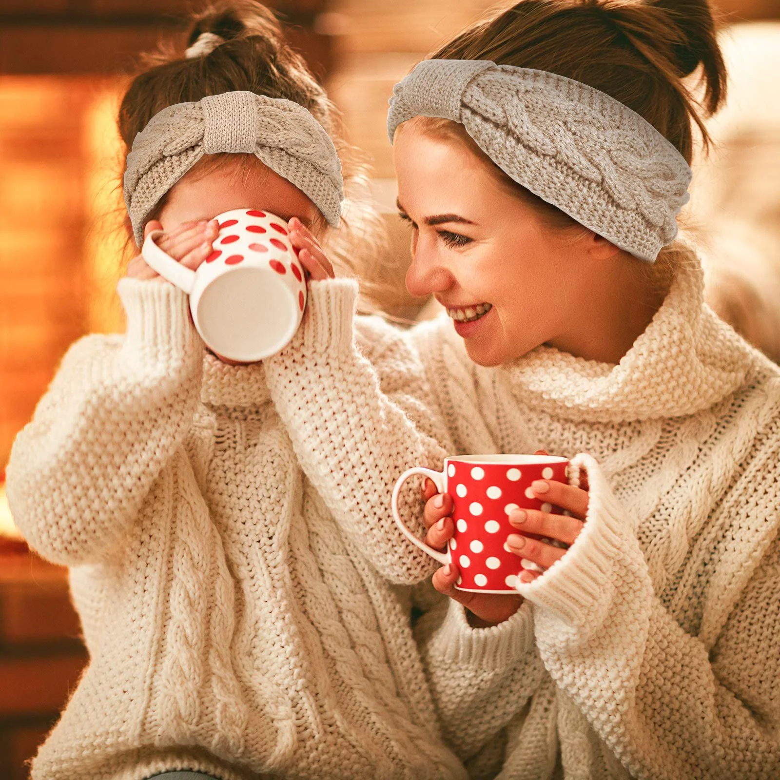 Пов'язка на голову Whaline в'язана зимова, 4 шт., фото №5