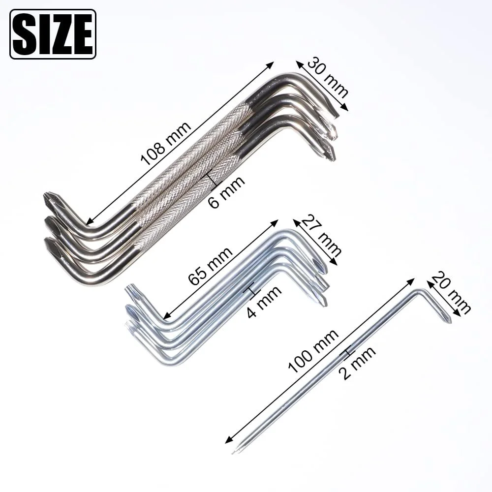 Набор отверток Mulaibdin 6 шт Offset PH0/PH1/PH2/T20/T25 Головка с магнитным Z-образным приводом с Phillips и плоской головкой, фото №3 Набор отверток Mulaibdin 6 шт Offset PH0/PH1/PH2/T20/T25 Головка с магнитным Z-образным приводом с Phillips и плоской головкой, фото №3