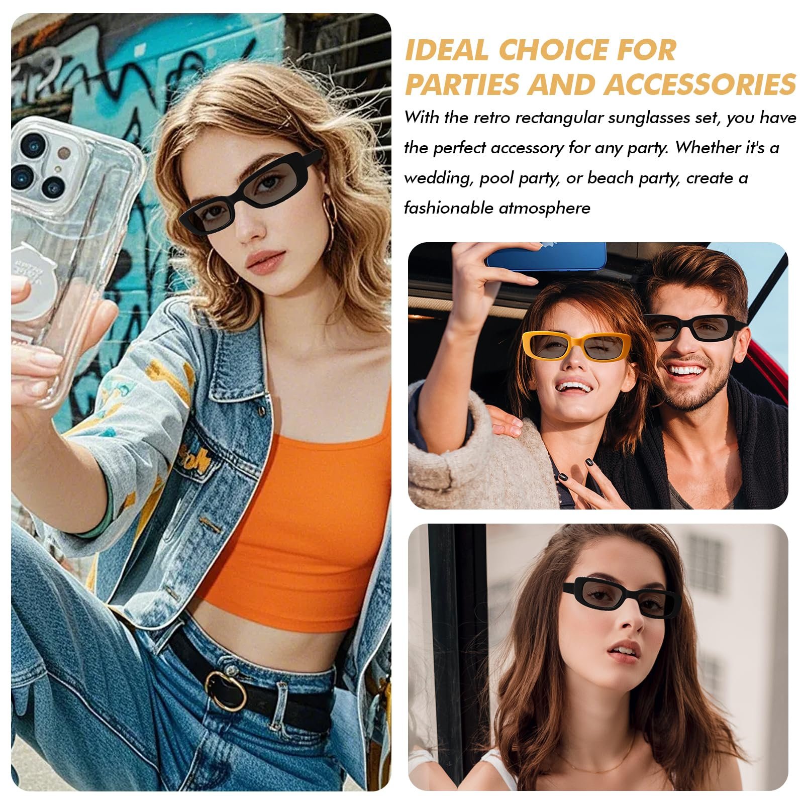 Сонцезахисні окуляри WANDGU Без оправи 24 пари Рожевий колір, фото №6