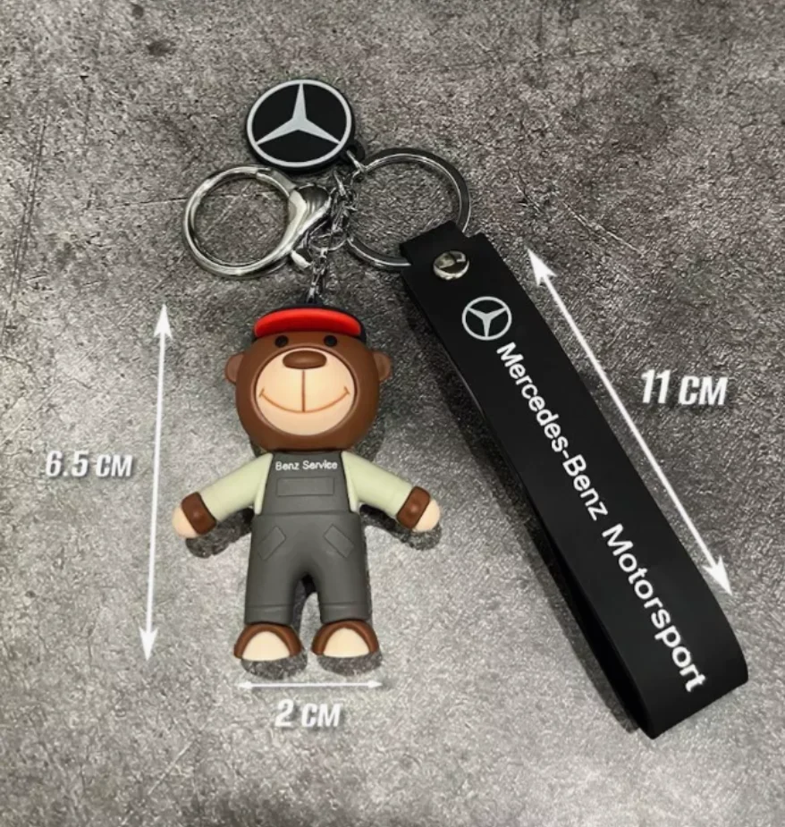 Ведмедик-брелок Mercedes-Benz для ключів, 6,5 см, фото №4 Ведмедик-брелок Mercedes-Benz для ключів, 6,5 см, фото №4