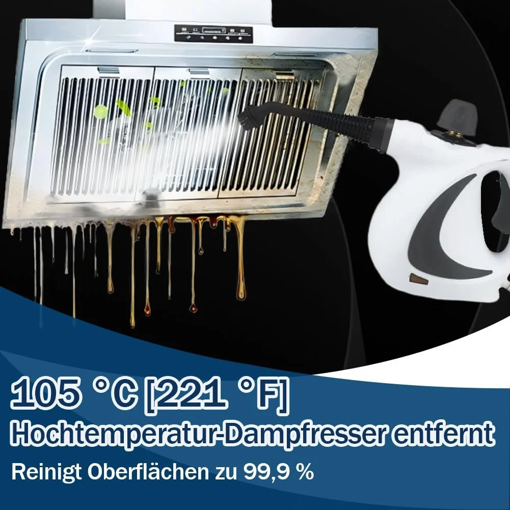 Пароочисник ручний Red Hut 1050 Вт 3.2 Бар з 12 насадками (1 комплект), фото №2