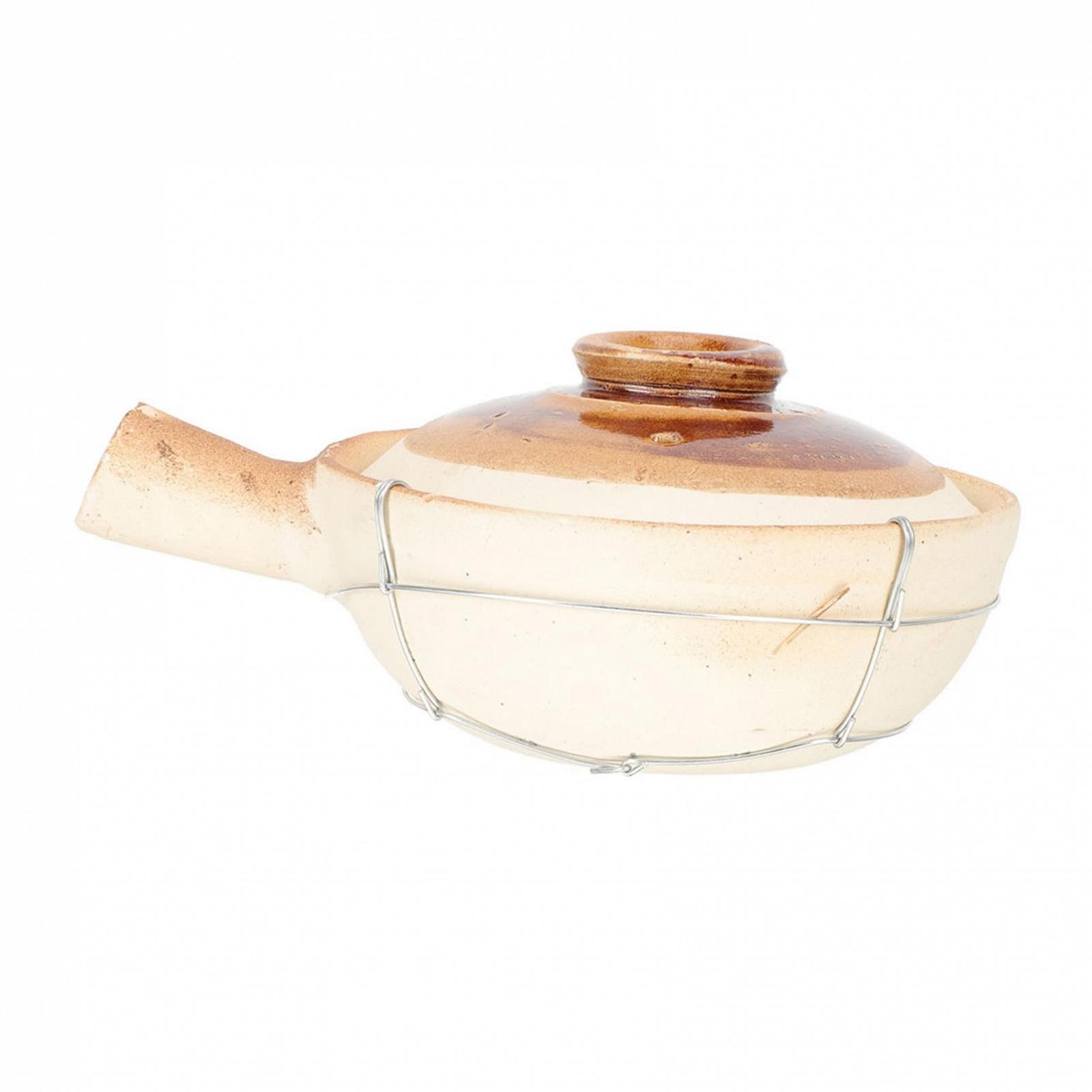 Ковш-сотейник глиняний з ручкою термостійкий антипригарний для плити, фото №1 Ковш-сотейник глиняний з ручкою термостійкий антипригарний для плити, фото №1