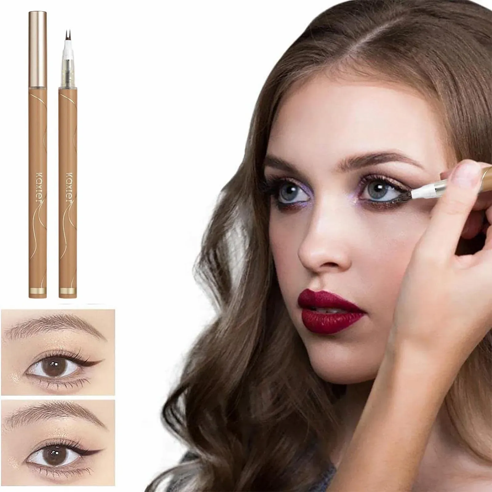 Рідка Підводка для очей Makeup Artist 4,72 дюйми Швидковисихаюча Водостійка Подвійна, фото №6