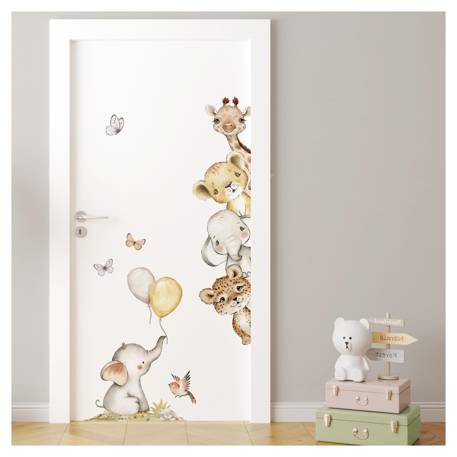 Наклейка на дверь Little Deco Safari Animals DL5080 Right, фото №1 Наклейка на дверь Little Deco Safari Animals DL5080 Right, фото №1