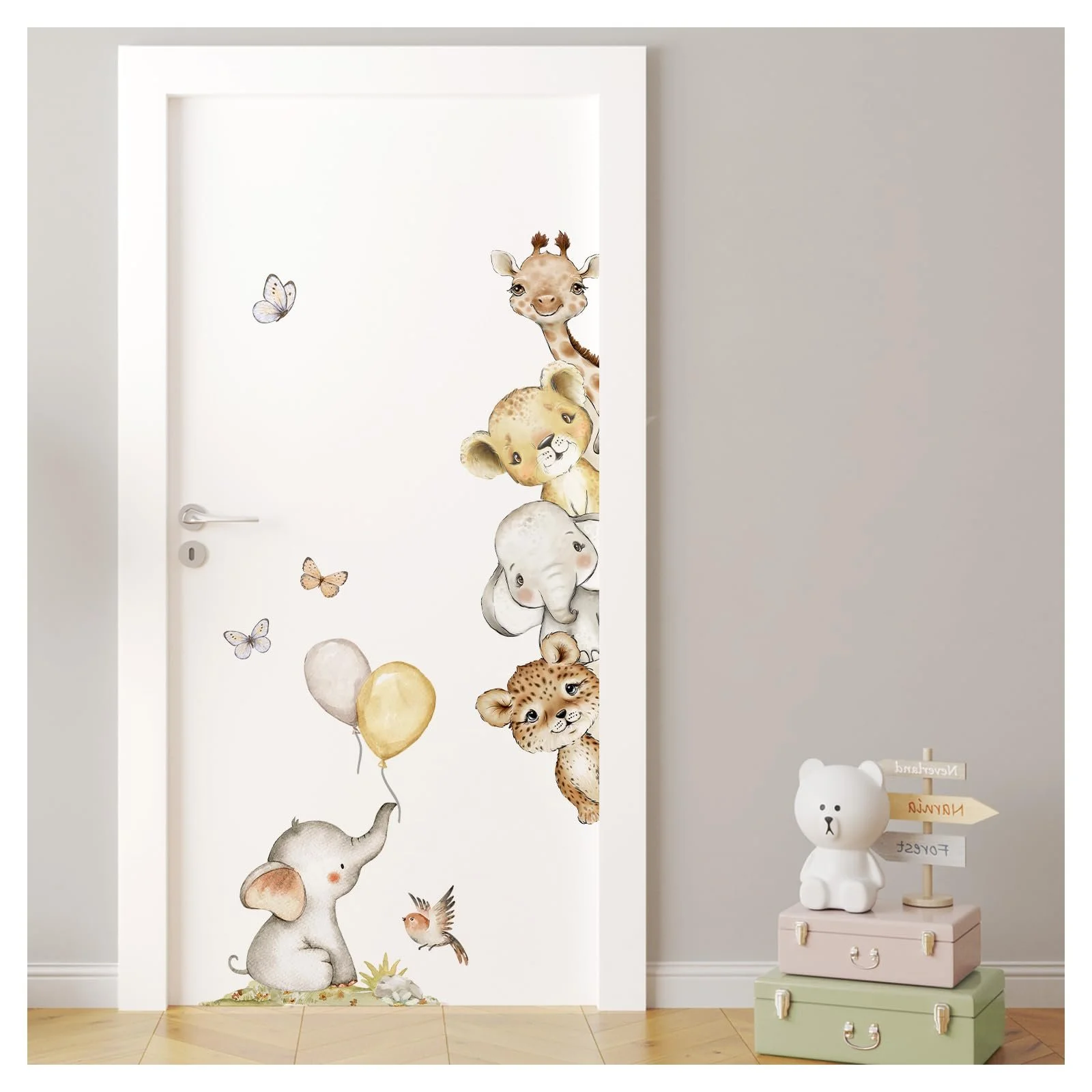 Наклейка на дверь Little Deco Safari Animals DL5080 Right, фото №1