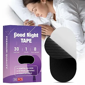 Полоски для рта для сна 90 шт, пластыри для рта для сна на ночь, способствуют дыханию носом. - Фото 1