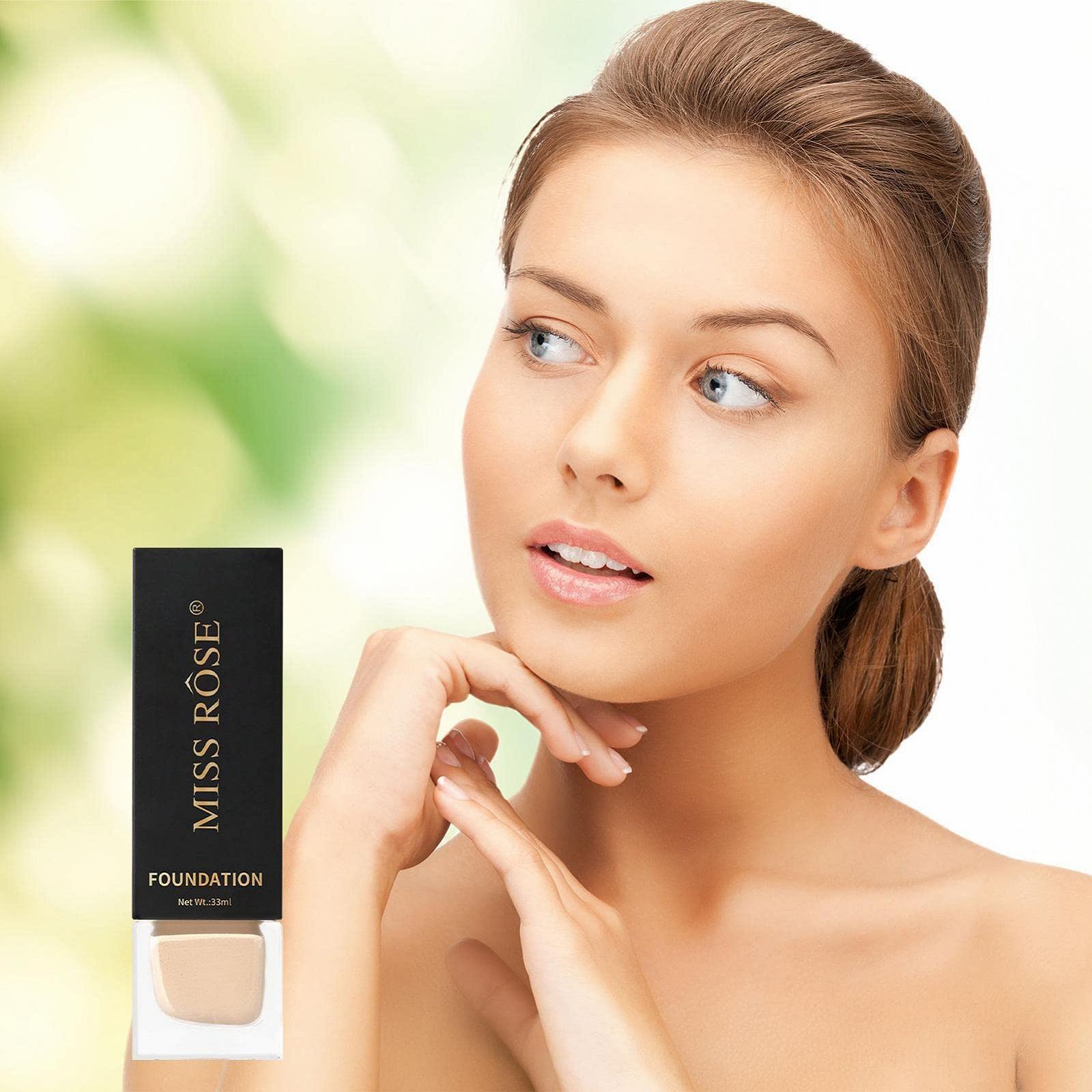 Тональна основа Poreless Liquid Foundation - 33 мл Soft Matte Liquid Full Coverage з захистом від сонця, зволожуюча, легка, з контролем масел, фото №2