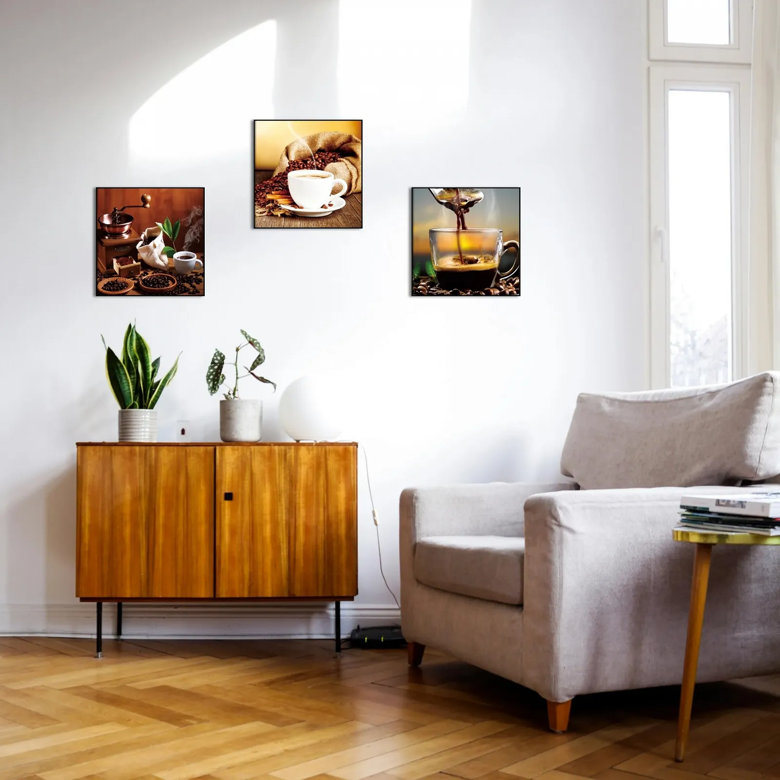 Набір скляних картин BERLIG 30 x 30 см 3 шт., фото №8