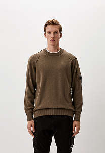 Джемпер CP Company Lambswool Grs Crew Neck Knit серый XL - Фото 1