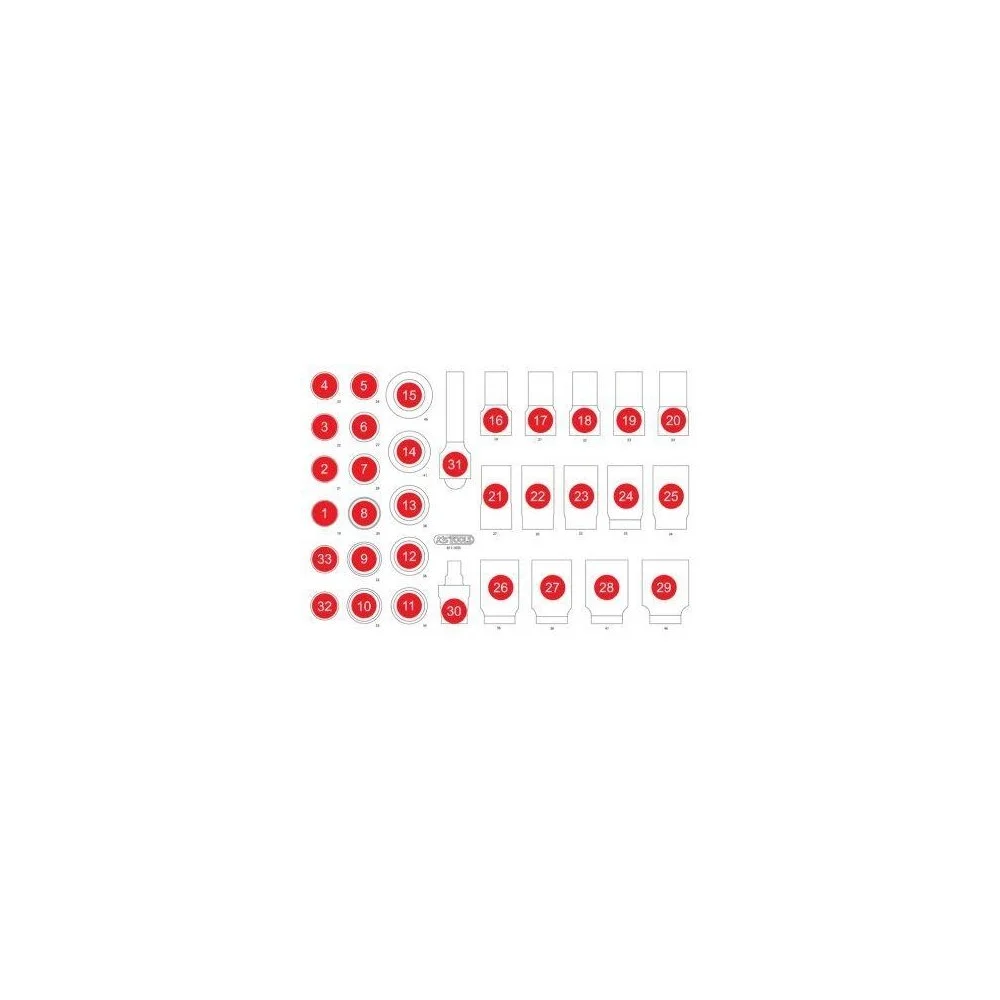 Пенопластовая вставка для органайзера KS TOOLS 811.1033-97, фото №1