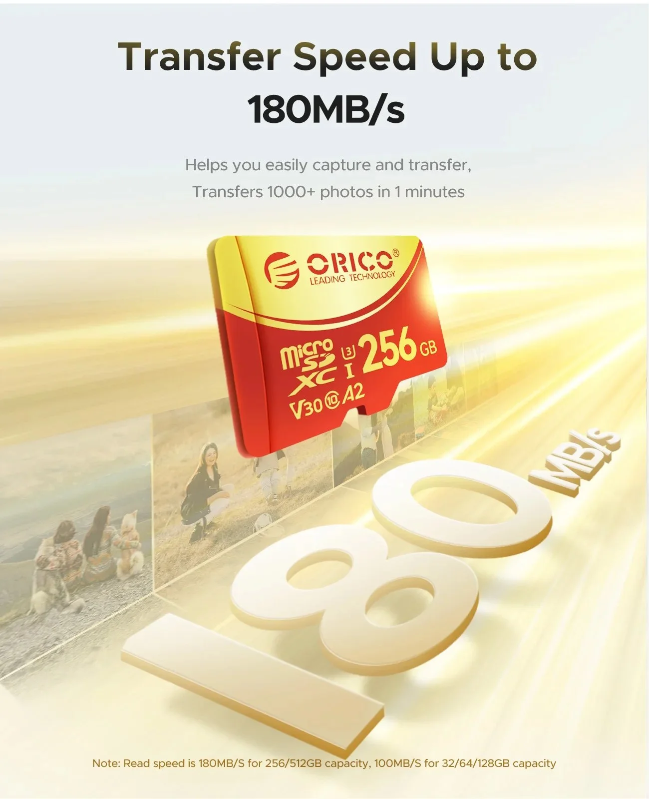 Карта памяти Orico 256Gb microSDXC UHS-I U3 V30 A2 4K, фото №3 Карта памяти Orico 256Gb microSDXC UHS-I U3 V30 A2 4K, фото №3