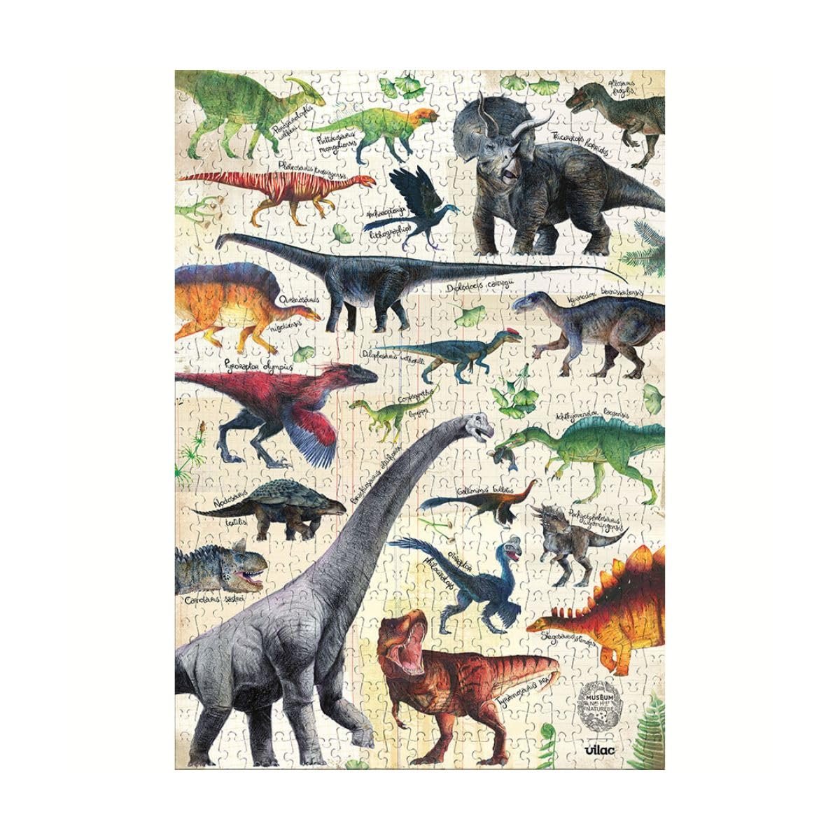 Пазл Vilac Dinosaur 500 деталей, фото №2 Пазл Vilac Dinosaur 500 деталей, фото №2