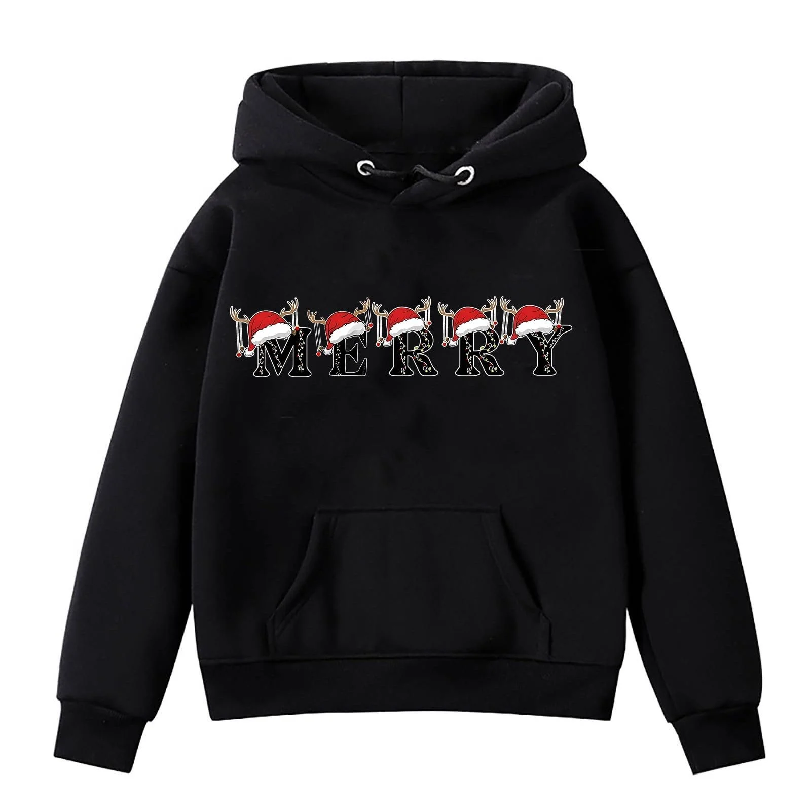 Детский джемпер для мальчиков Рождественский детский свитшот с длинными рукавами и принтом букв Легкий свитшот Блузка Топ, фото №2