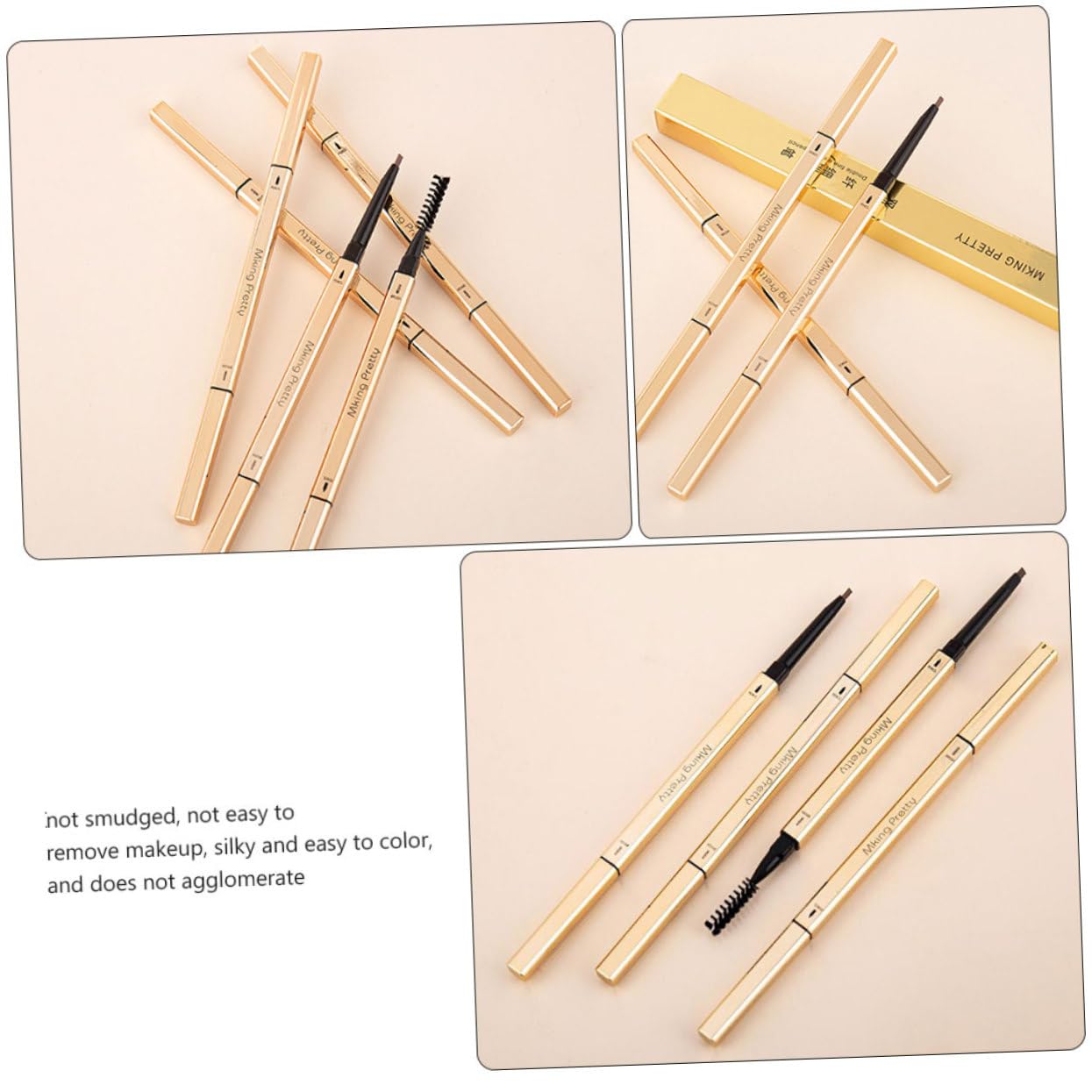 Карандаш для бровей Gogogmee 5St двусторонний Microblading для бровей Tintenstift с кисточкой водостойкий пластиковый, фото №6