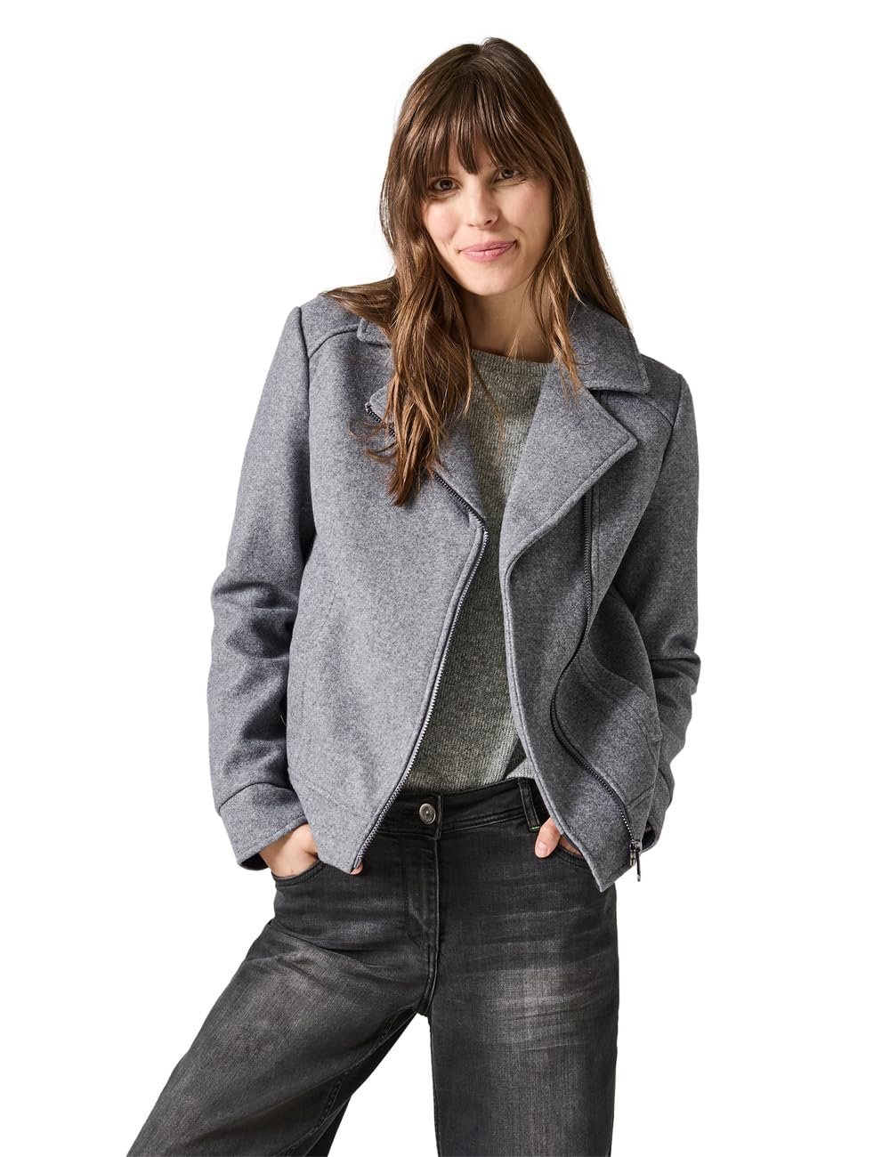 Женская Байкерская Куртка Cecil Wool Look, фото №1