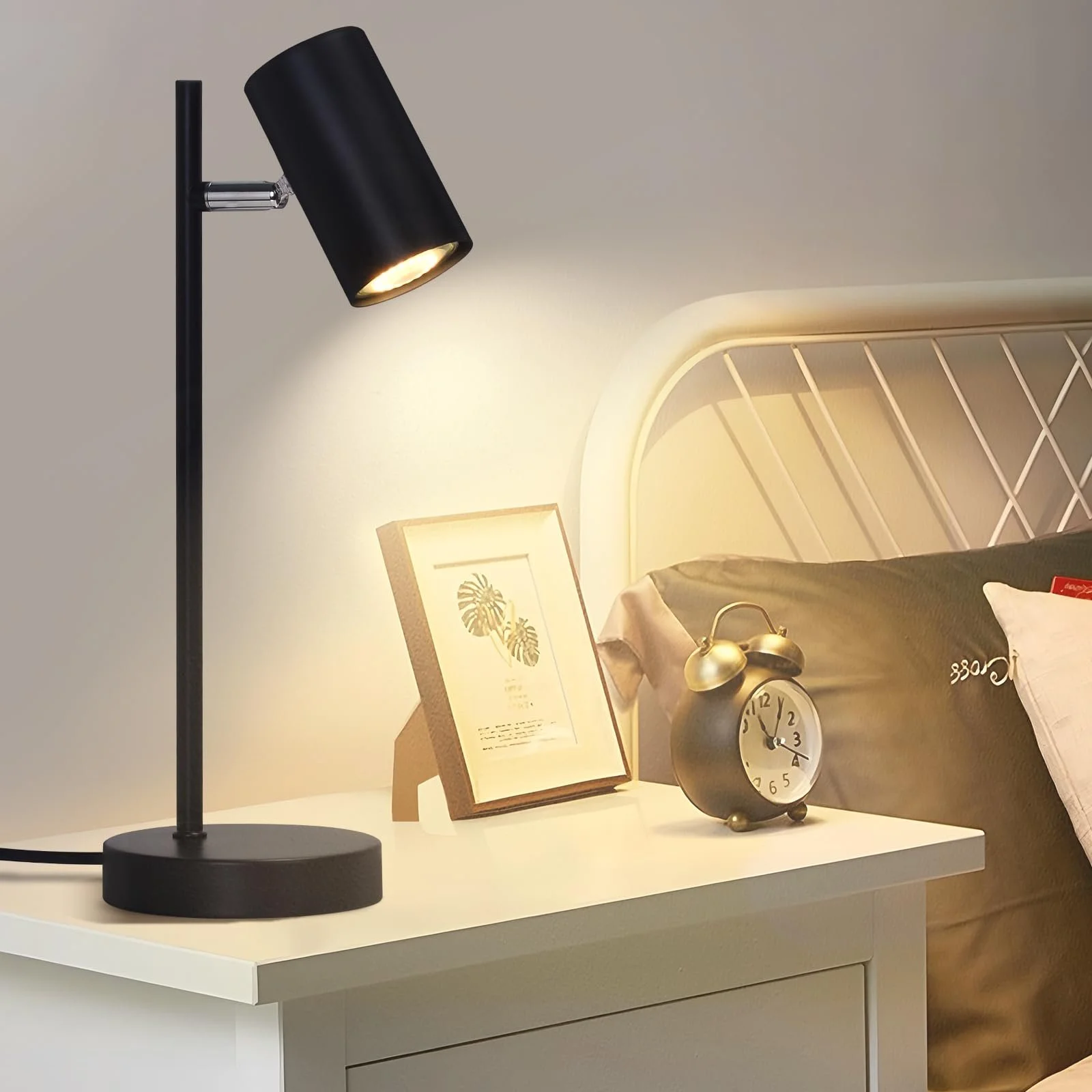 Настільна лампа Bedside Lamp Swivelling 350° GU10 Металева Чорна, фото №3