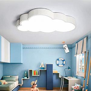Светильник потолочный Wolken современный с регулировкой яркости LED детская акриловая люстра 50 см - Фото 1
