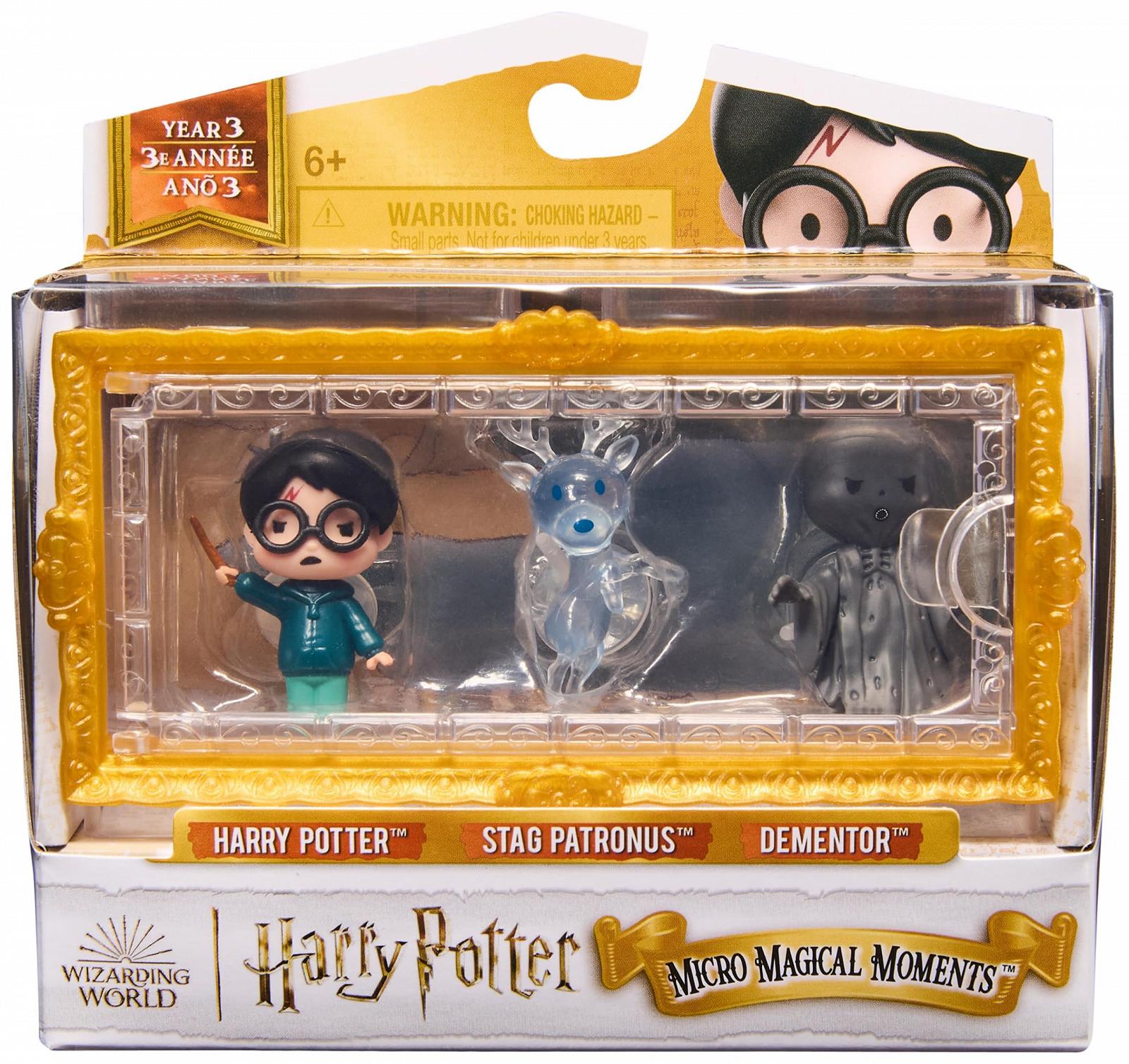 Фігурки Collectible Multipack Wizarding World Harry Potter Micro Magical Moments Patronus з Гаррі Поттером, Патронусом-оленем, Дементором та вітриною, фото №11