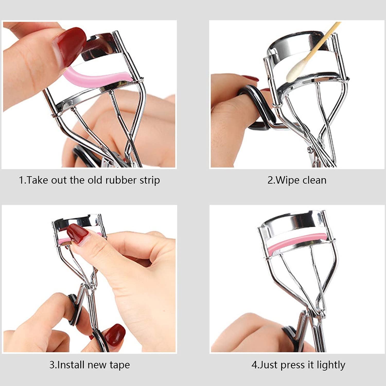 Накладки LEBQ Eyelash Curler Pads Силіконові Гумові Рожевий, фото №3