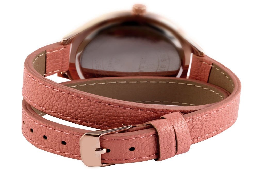 Женские часы Excellanc 199335500001, аналоговые, кварцевые, розовый, ремешок из искусственной кожи, фото №3