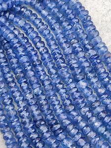 Бусины Кианит огранки рондель, 4.5-6 мм, нить длиной 40 см, драгоценные камни для изготовления ювелирных изделий для ожерелья, браслета synthetic.ua - Фото 1