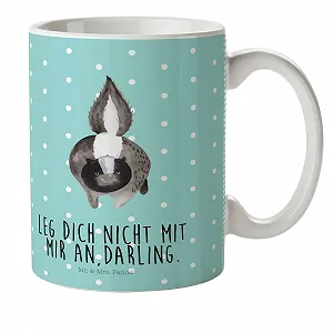 Детская Кружка Mr. & Mrs. Panda Атака Скунса Пластиковая Кружка 300 мл - Фото 1