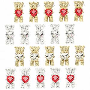 Стрази для нігтів Ведмедик 3D Шарми - Фото 1