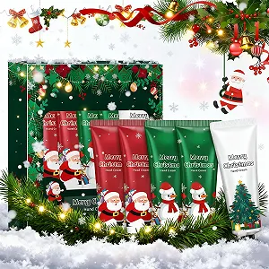 Крем для рук Mini Christmas, Набор кремов для рук, Christmas, Питает, Увлажняет, Предотвращает сухость и растрескивание, для женщин и мужчин, 5 шт - Фото 1