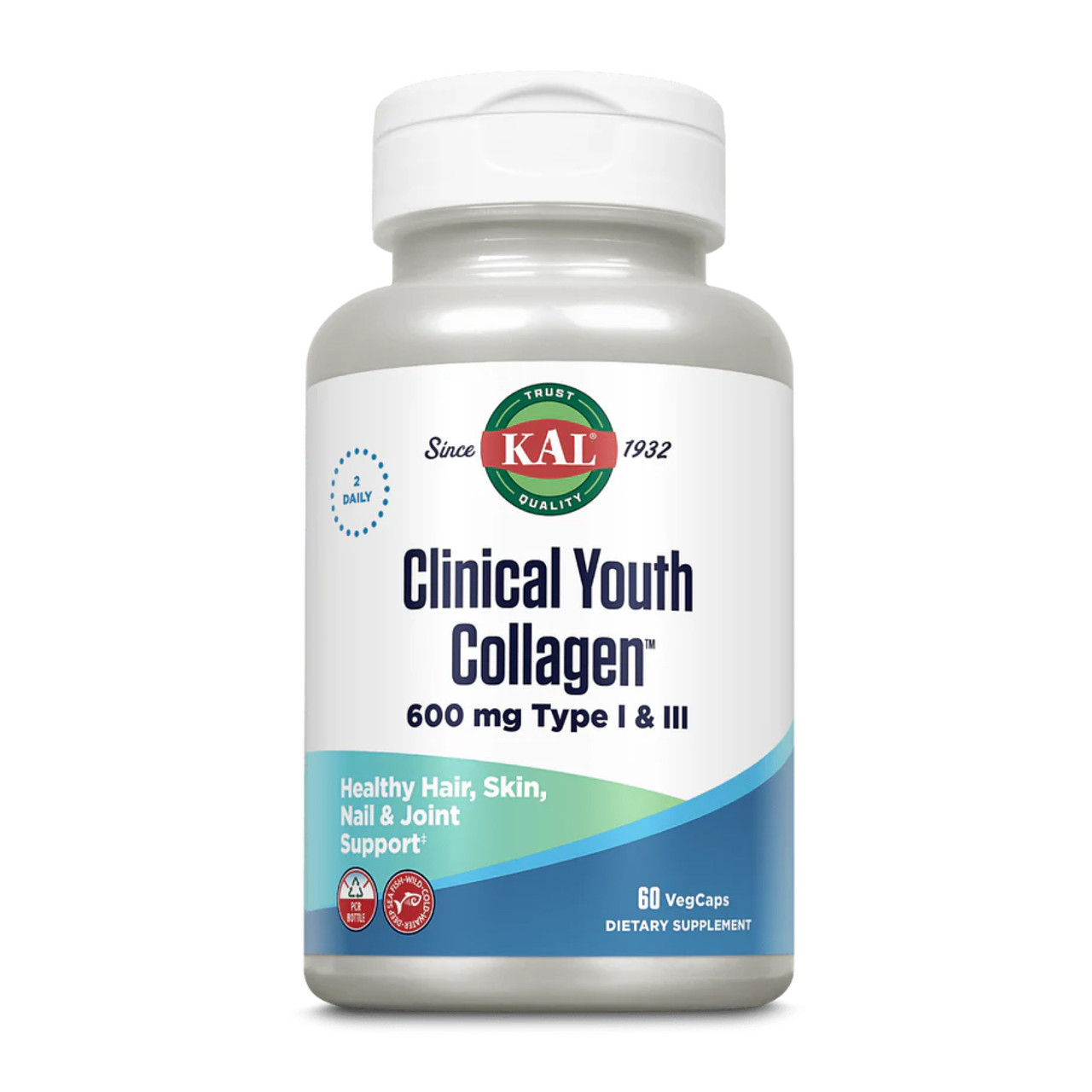 Clinical Youth Collagen I&III 600mg 60 vcaps, фото №1