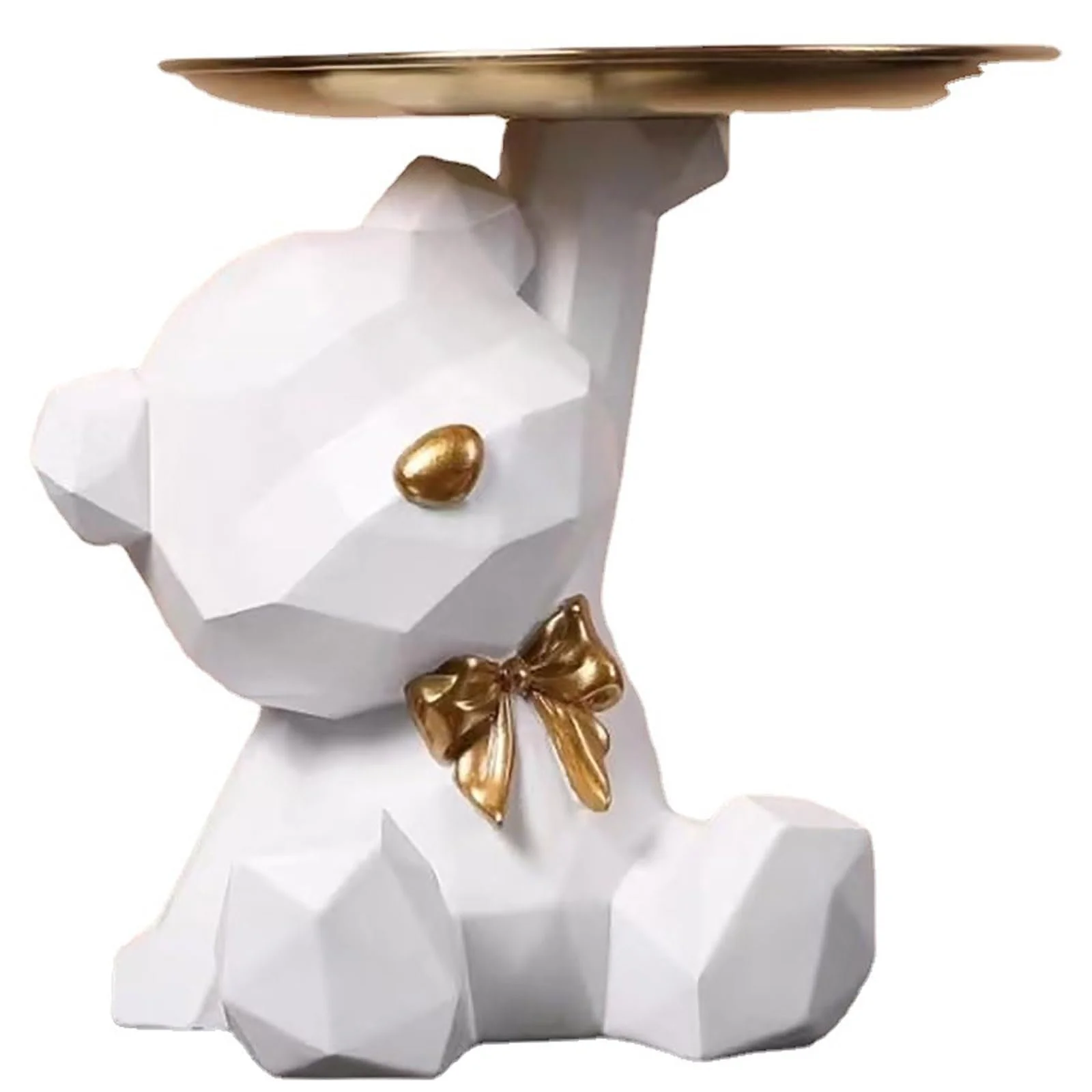 Скульптура с подносом Медведь, Декоративный поднос для гостиной, фото №1