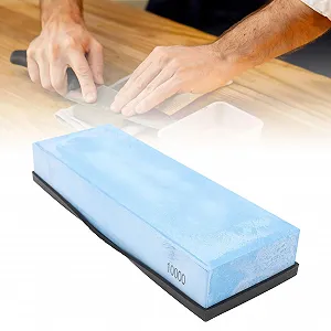 Точильный камень для ножей из оксида алюминия с нескользящим основанием 7,87 x 2,76 x 1,18 дюймов зернистость 10000 synthetic.ua - Фото 1