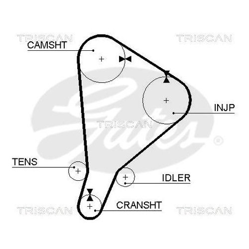 Комплект ременя ГРМ TRISCAN 8647 13004, фото №2