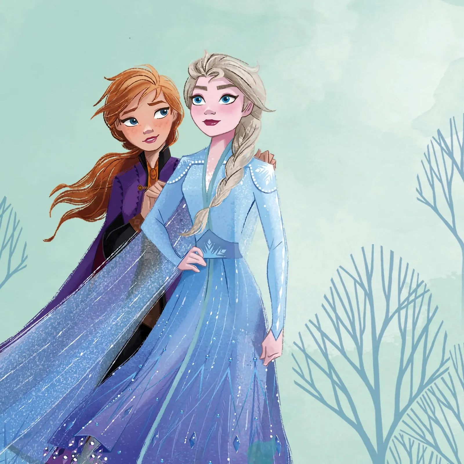 Шпалери флізелінові Komar Disney Frozen Fresh Breeze 1 рулон 10.05 x 0.53 м Anna Elsa Princess, фото №7