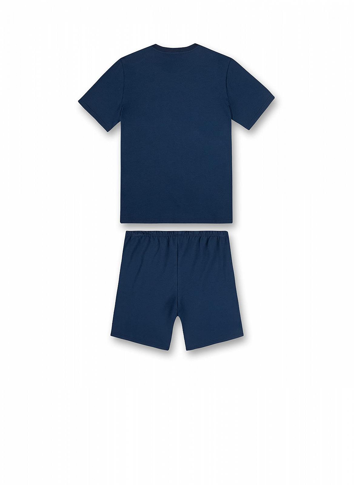 Піжама Sanetta для хлопчиків, коротка, темно-синя, фото №2