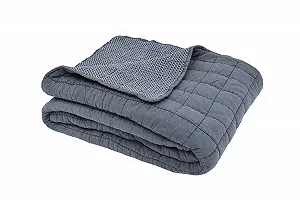 Покрывало Sleepdown Вафельный узор 200x150см Деним Голубой - Фото 1