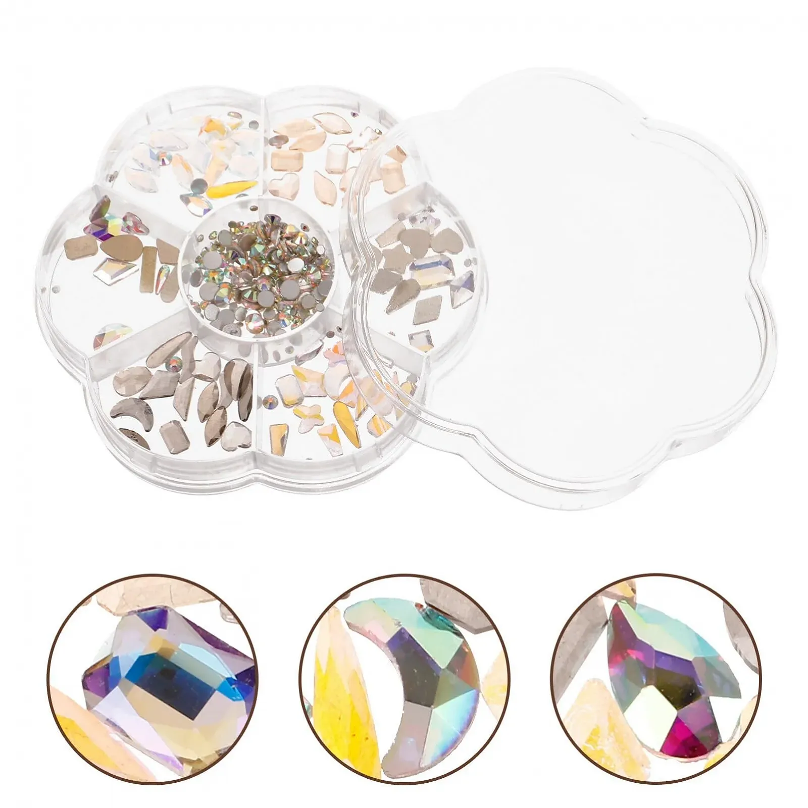 Блестки Стразы для ногтей 7g, нерегулярные, украшения для ногтей, с блестками для творческого маникюра, универсальные для уникального дизайна ногтей и праздничного маникюра, фото №7