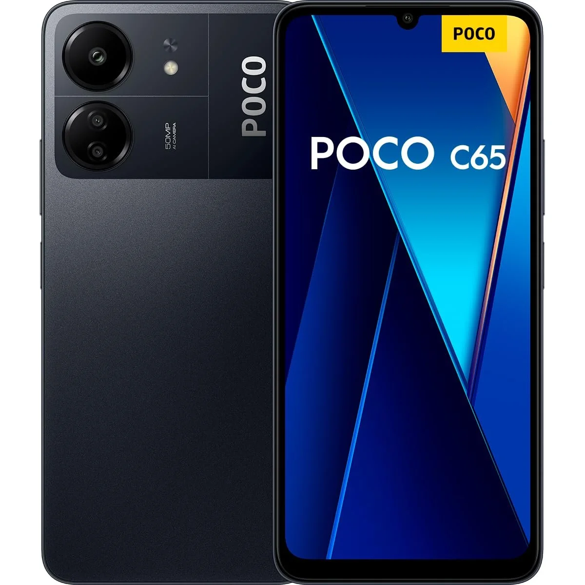 Смартфон з навушниками XIAOMI Poco C65 6+128 GB 6.74 дюйма 90 Hz 5000мАг 18W 50 MP AI Triple Camera Black, фото №1