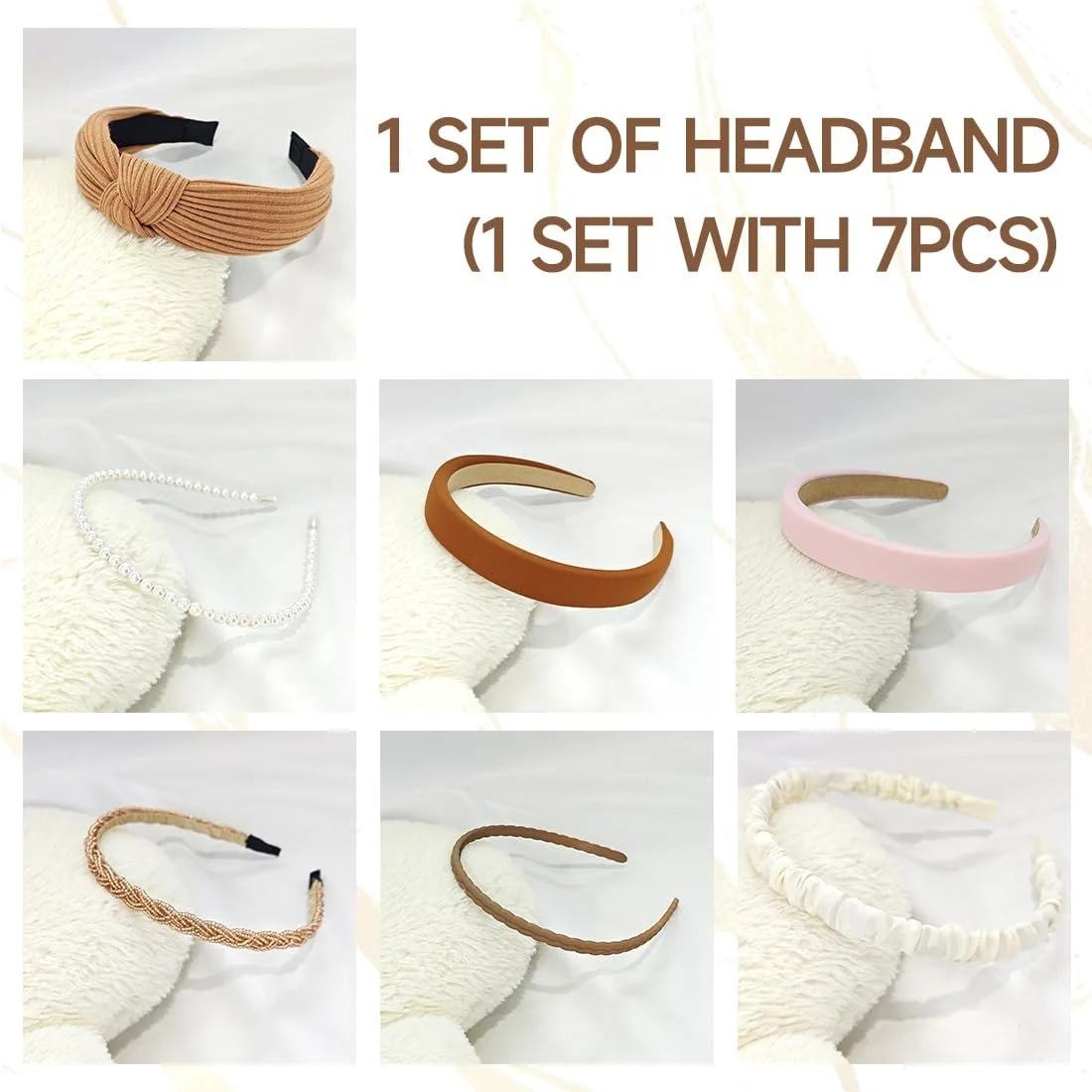 Набір жіночих обручів для волосся, 7 штук, фото №2