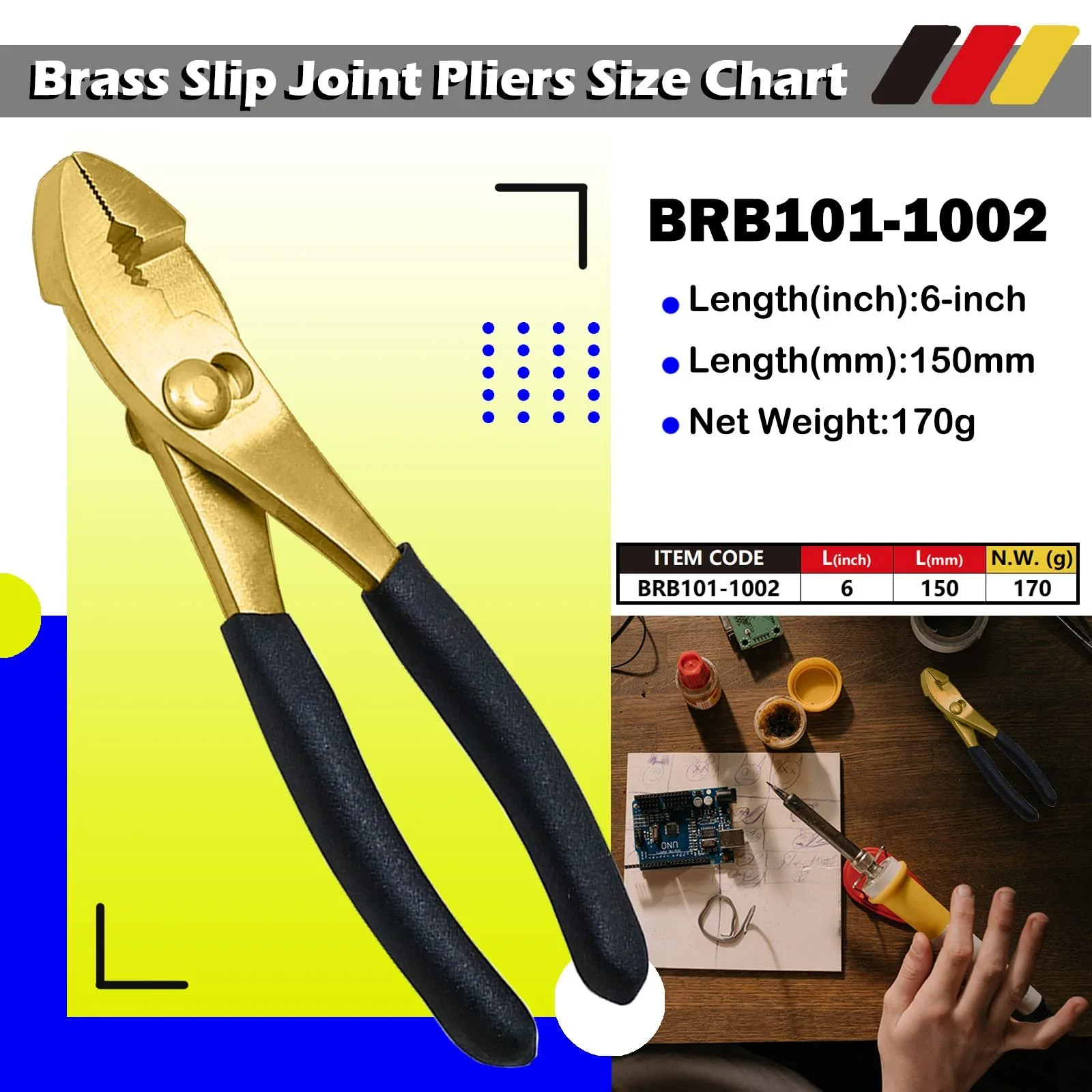 Плоскогубцы комбинированные WEDO 6 дюймов, 150 мм, эргономичная рукоятка, универсальные, кусачки, инструмент для зачистки проводов, фото №2