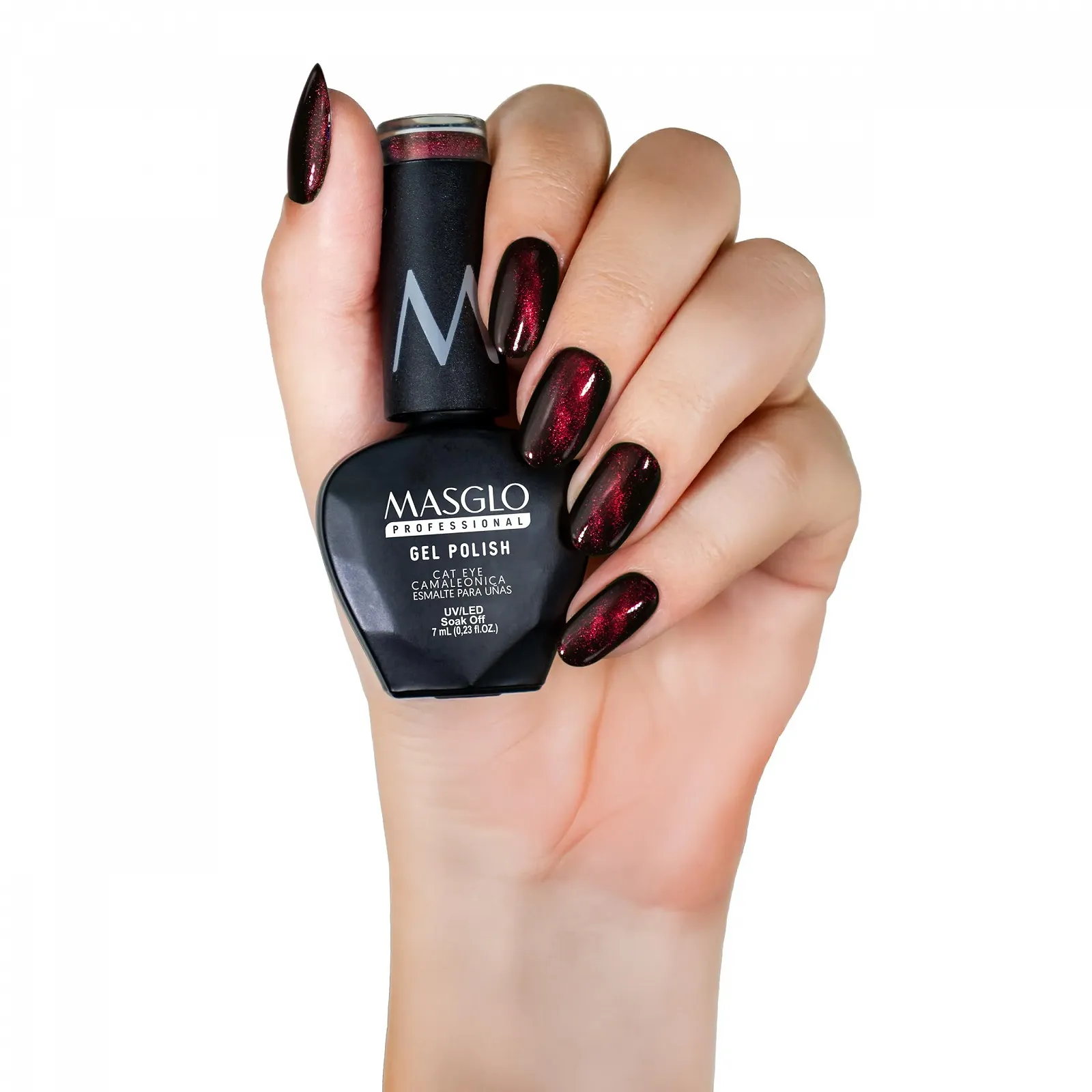 Гель-лак Masglo Chameleonic Cat Eye Gel UV/LED Soak Off Gel 7мл Полуперманентный лак для ногтей UV LED, фото №3