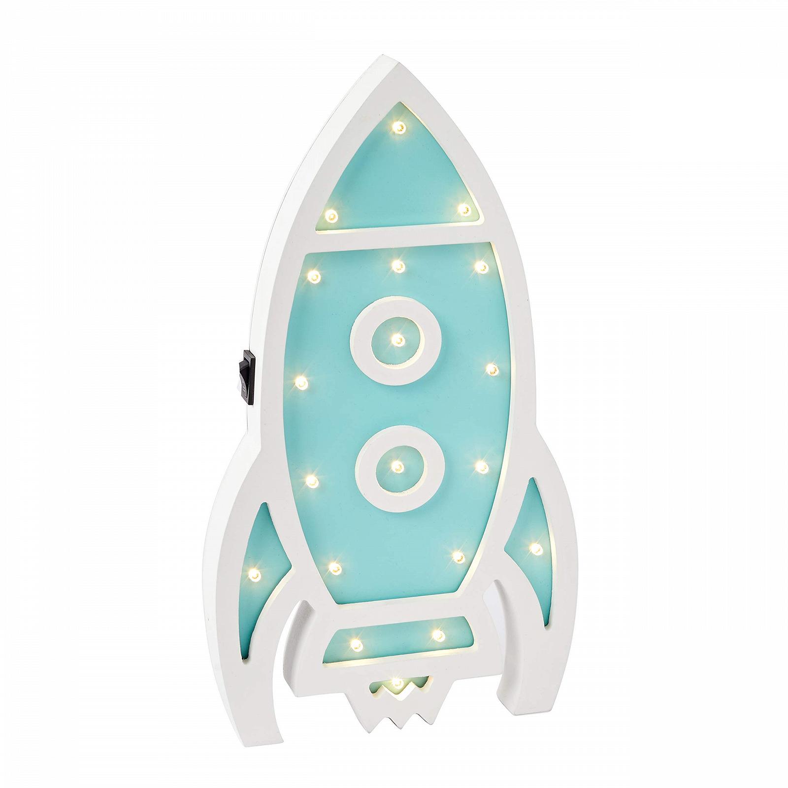 Светильник Lights4fun LED Деревянный Ракета Таймер Теплый белый Батарейный, фото №5
