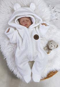 Чоловічок та шапочка тедді 62р молочний - Фото 1