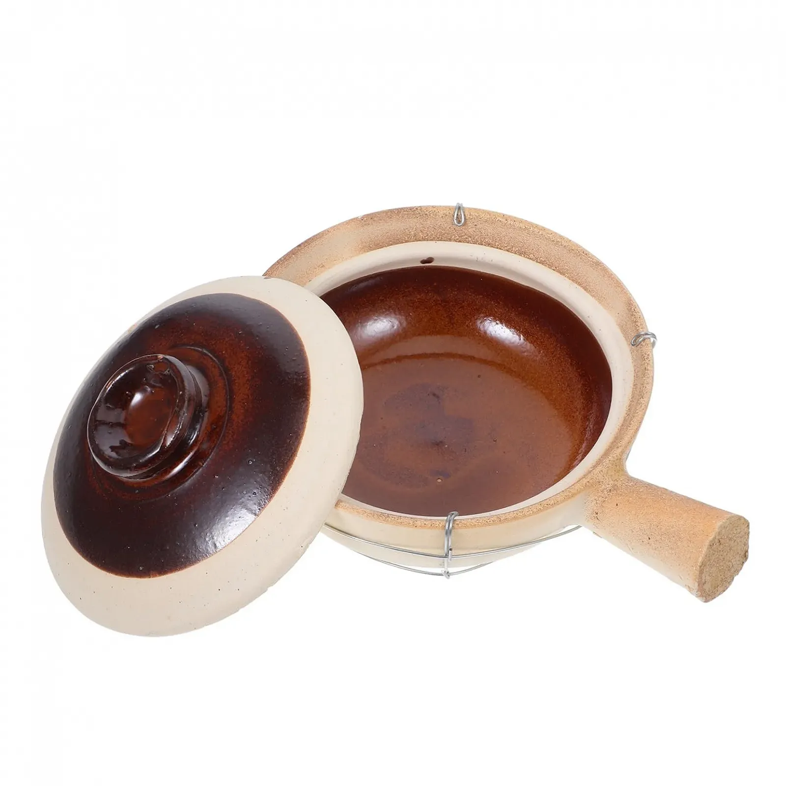 Глиняний горщик Ciieeo з кришкою керамічний для супів та рагу, фото №1