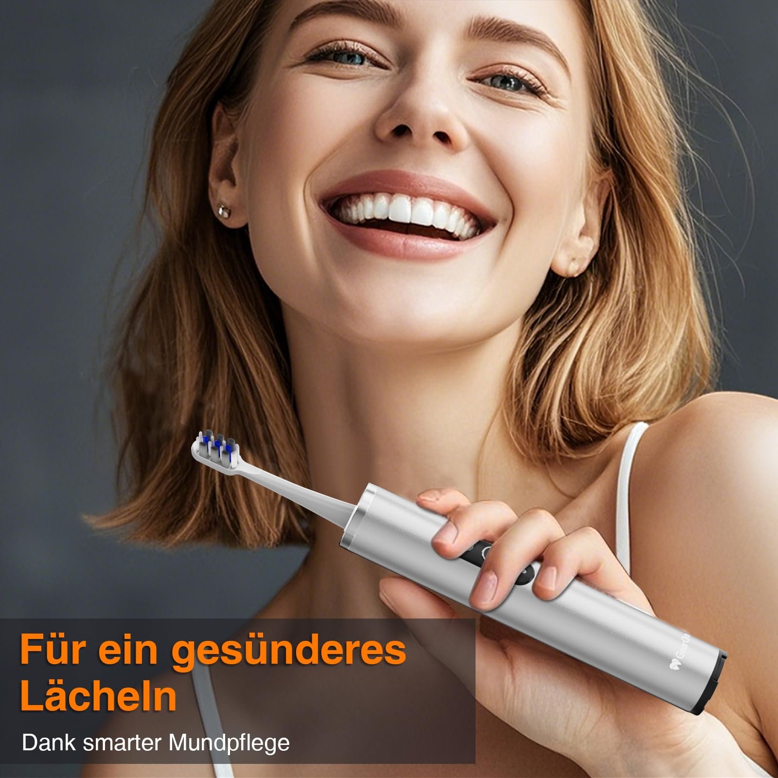 Електрична зубна щітка GearOra з UVC-стерилізацією антибактеріальна Срібляста, фото №3