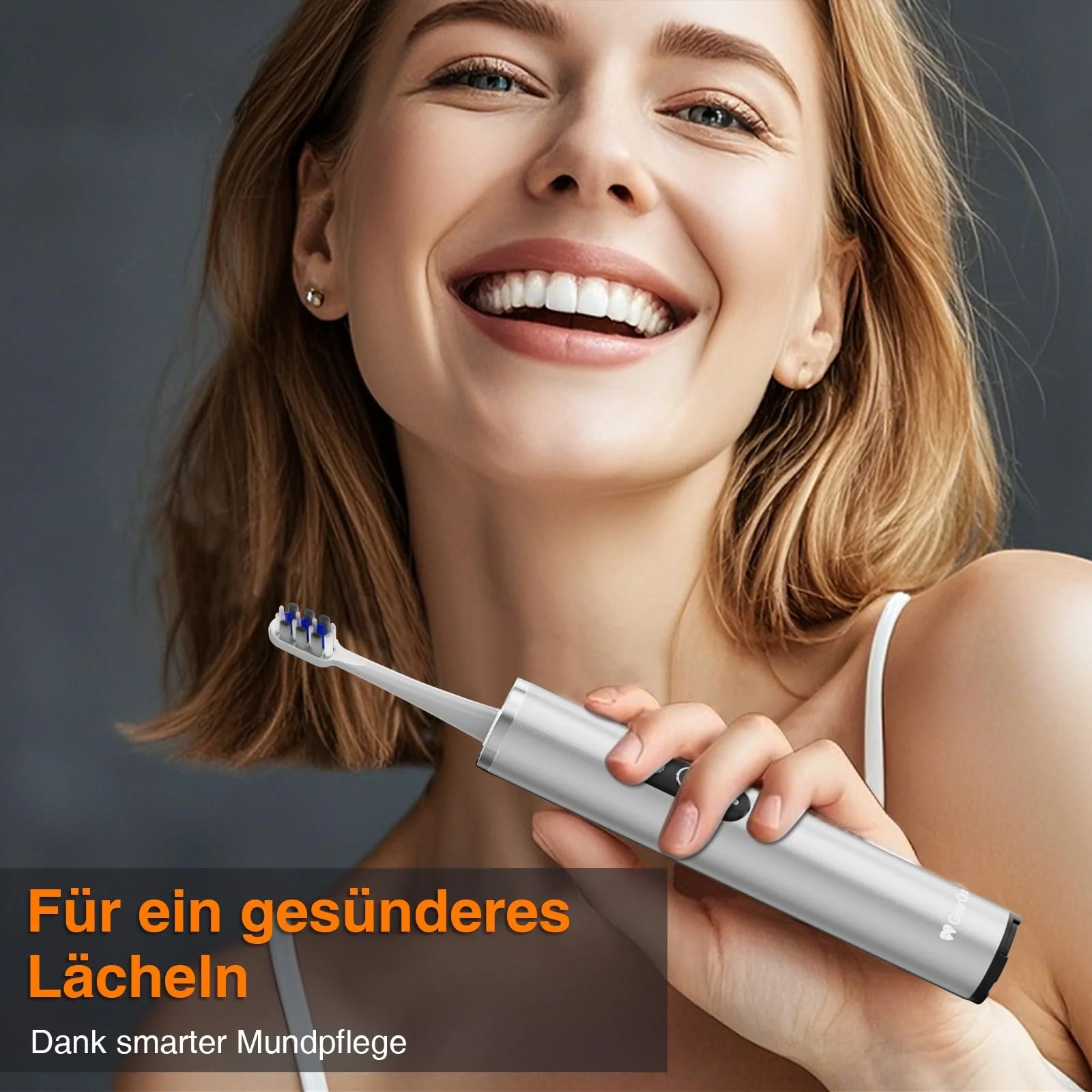 Электрическая зубная щетка GearOra с UVC-стерилизацией антибактериальная Серебристая, фото №3