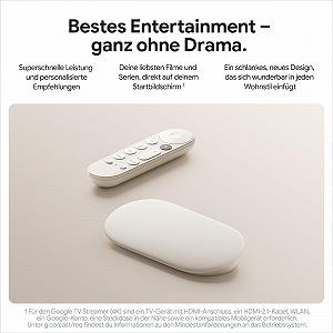 Медиаплеер Стример Google TV 4K, 32 ГБ, фарфоровый synthetic.ua - Фото 1