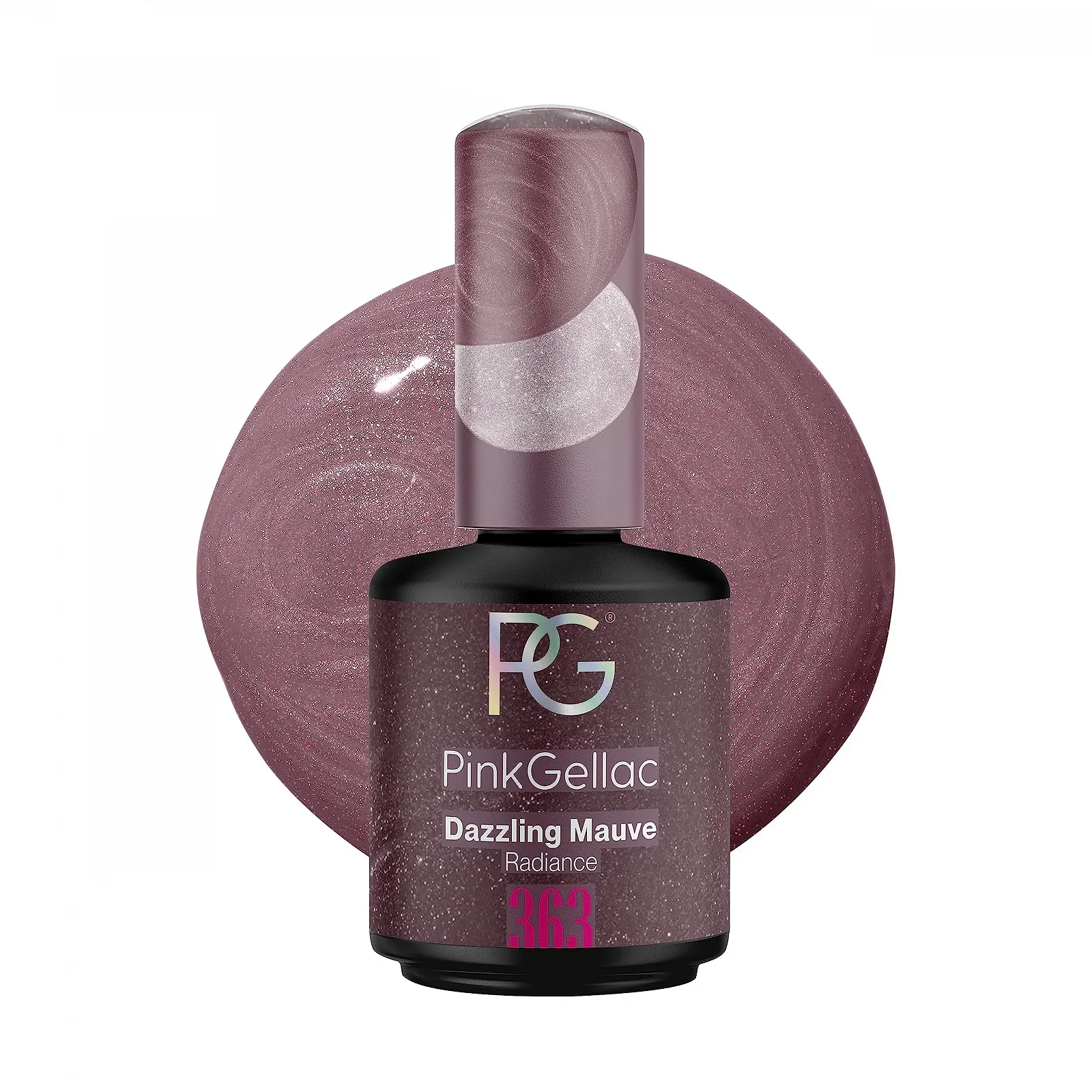 Гель-лак Pink Gellac 363 Dazzling Mauve 15 мл, фиолетовый, фото №1 Гель-лак Pink Gellac 363 Dazzling Mauve 15 мл, фиолетовый, фото №1